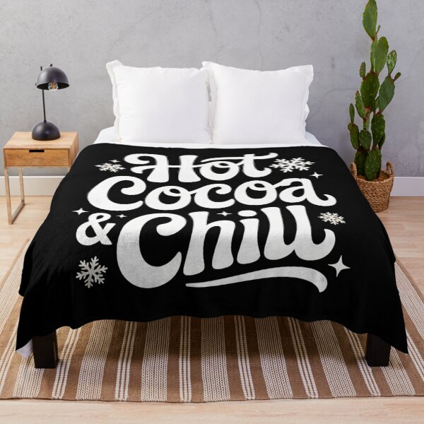 Item preview, Hot Cocoa and Chill - Cozy Winter Vibes - Cute Seasonal Quote designed and sold by Haji Kamora.