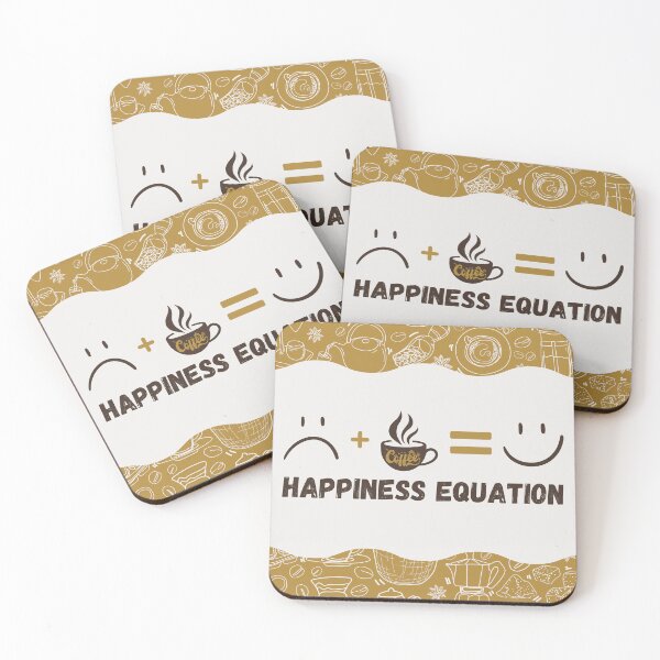 Item preview, Coffee Happiness Equation Funny Motivation Coffee Lover Design designed and sold by DaVinciFeather.