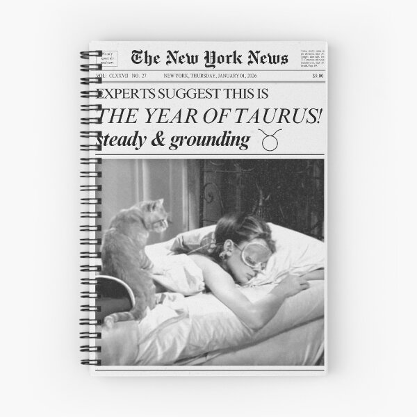 Item preview, Taurus Zodiac Sign Newspaper designed and sold by SaltedBeachPaperie.