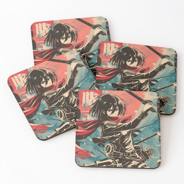 Item preview,  Mikasa Vintage Warned Poster  designed and sold by AnimeArsenalPrints.