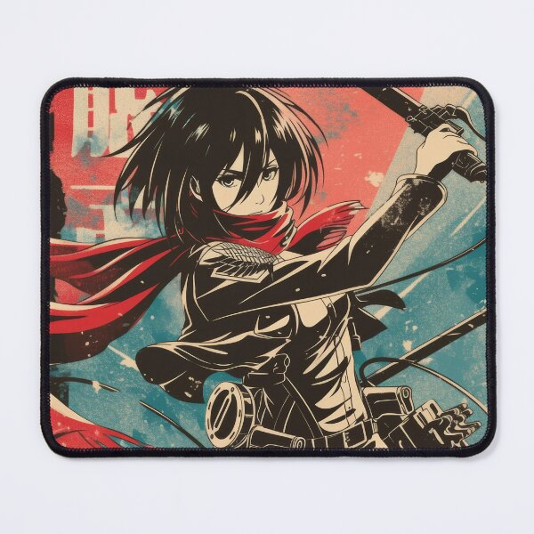Item preview, Mikasa Vintage Warned Poster designed and sold by AnimeArsenalPrints.