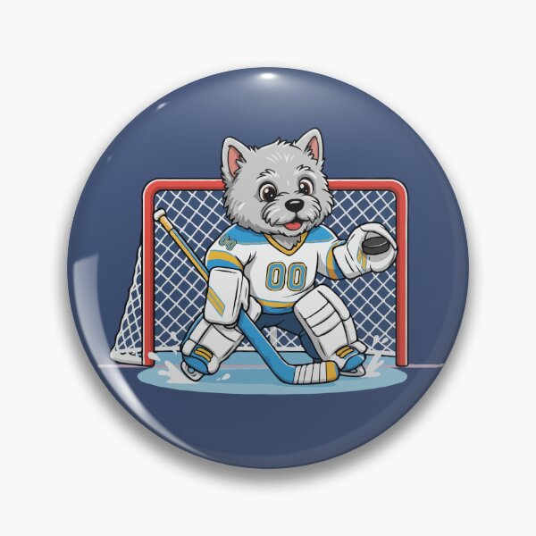 Item preview, Cute Keeshond Ice Hockey Goalie Puppy | Happy Winter Puppy designed and sold by The Real Life Symphony.