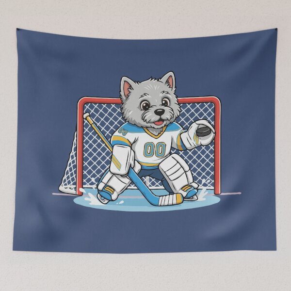 Item preview, Cute Keeshond Ice Hockey Goalie Puppy | Happy Winter Puppy designed and sold by The Real Life Symphony.