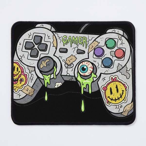 Item preview, Pixel Chaos: Sticker Bombed Gamer Controller designed and sold by unthinkabletees.
