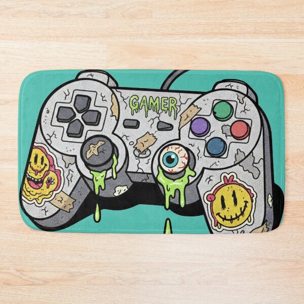 Item preview, Pixel Chaos: Sticker Bombed Gamer Controller designed and sold by unthinkabletees.