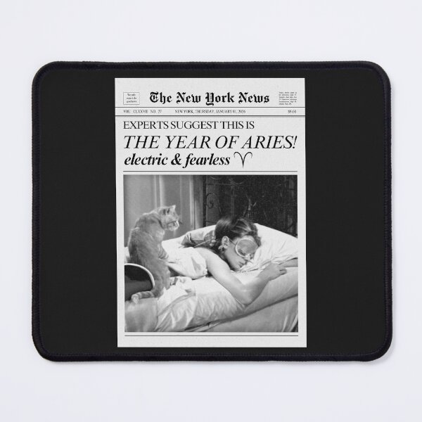 Item preview, Aries Zodiac Sign Newspaper designed and sold by SaltedBeachPaperie.