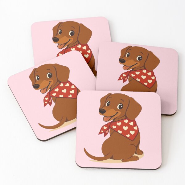 Item preview, Dachshund with Heart Scarf – Modern Valentine’s Day / Dachshund with Heart Scarf – Modern Valentine’s Day designed and sold by Aloloco.