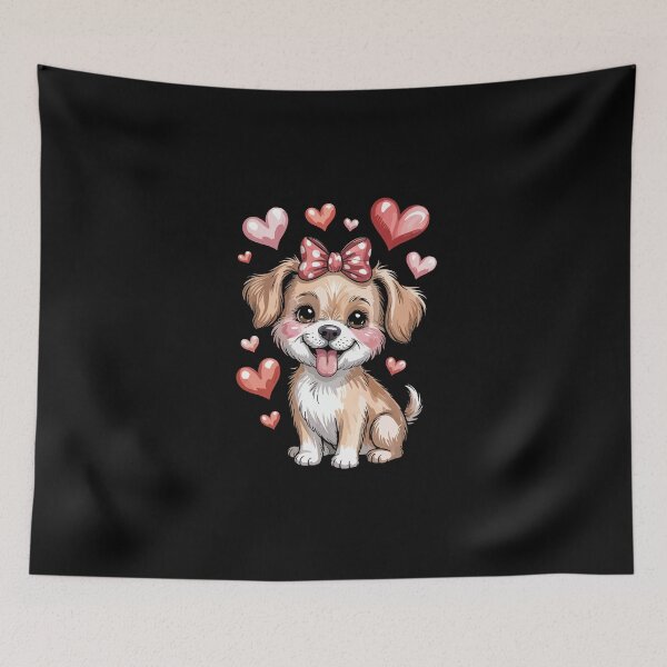 Item preview, Adorable Puppy with Heart Accents designed and sold by jkrphoto.