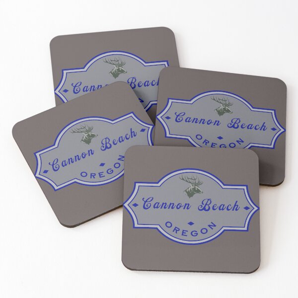 Item preview, Cannon Beach Oregon Vintage Badge Design with Elk designed and sold by American Travels.