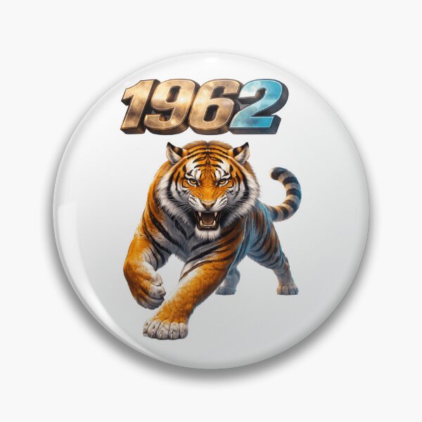 Item preview, 1962 Year of the Tiger Eastern Zodiac Strength Courage Power Design designed and sold by AlexLineArt.