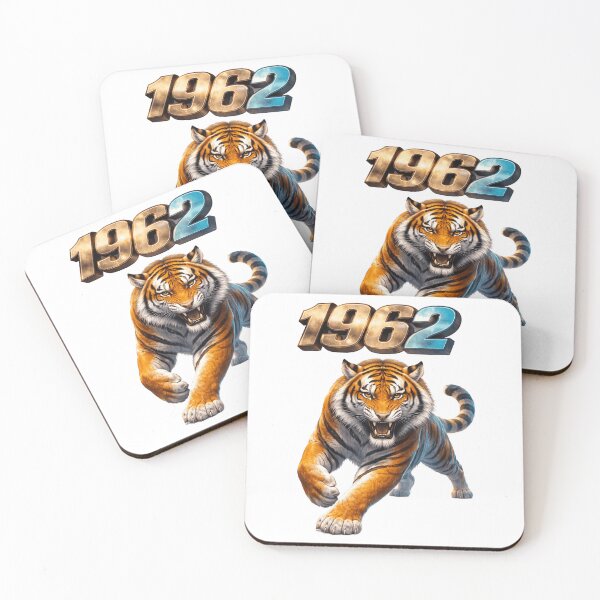 Item preview, 1962 Year of the Tiger Eastern Zodiac Strength Courage Power Design designed and sold by AlexLineArt.