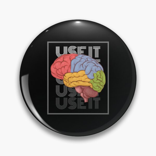 Item preview, Colorful Brain Illustration with "USE IT" Motivational Text designed and sold by EchoPrint Co..