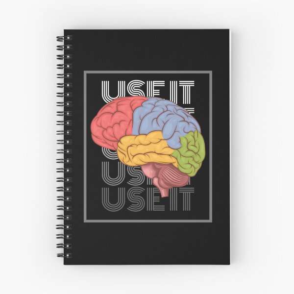 Item preview, Colorful Brain Illustration with "USE IT" Motivational Text designed and sold by EchoPrint Co..