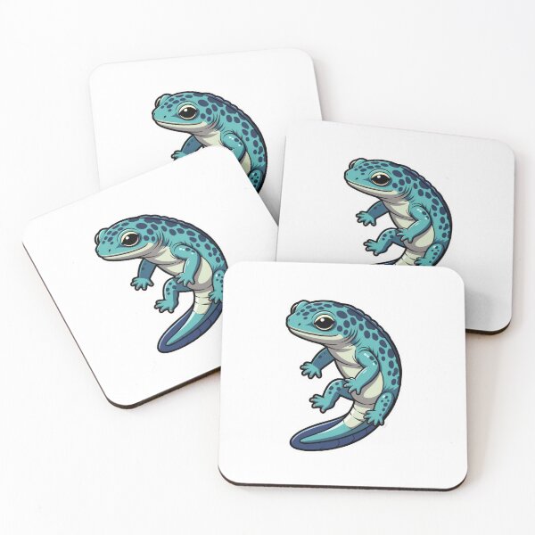 Item preview, Cute Teal Leopard Gecko - Vibrant Blue Spotted Reptile Art designed and sold by Combat Skies.