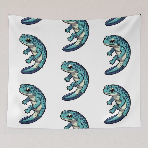 Item preview, Cute Teal Leopard Gecko - Vibrant Blue Spotted Reptile Art designed and sold by Combat Skies.