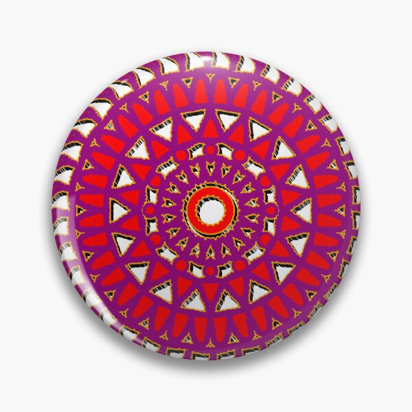 Item preview, "Concentric Mandala with Flame Petals and Geometric Core" designed and sold by nighttime1990.