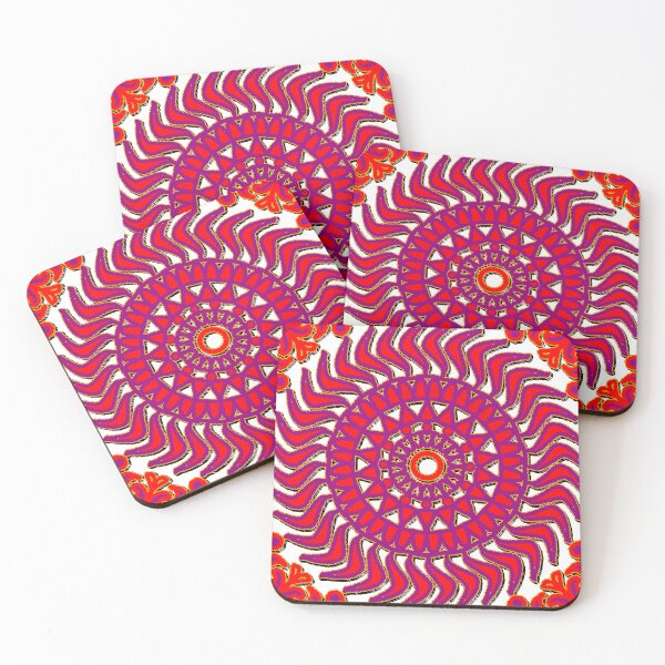 Item preview, "Concentric Mandala with Flame Petals and Geometric Core" designed and sold by nighttime1990.