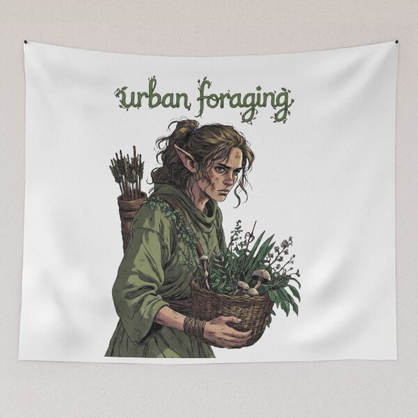 Item preview, Urban foraging - Elf with plants designed and sold by No socks.