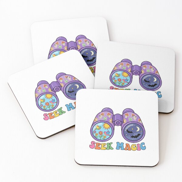 Item preview, Seek Magic - Retro Hippie Binoculars Day & Night Nature Art designed and sold by AliveStyle.
