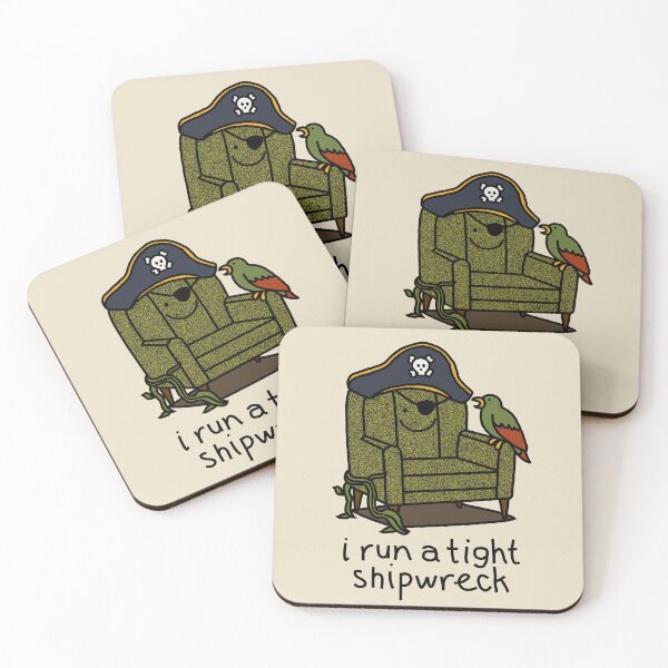 Item preview, I Run A Tight Shipwreck Pirate Captains Chair Pun designed and sold by ellenhenry.