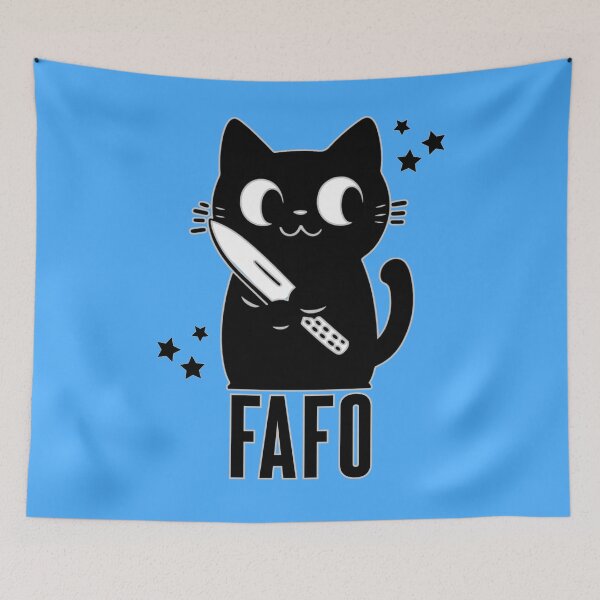 Item preview, Mad Cat Funny Internet Meme designed and sold by SaltedBeachPaperie.