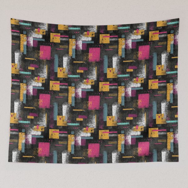 Item preview, Memphis Grunge Geometric Block Pattern designed and sold by bubblegoth.