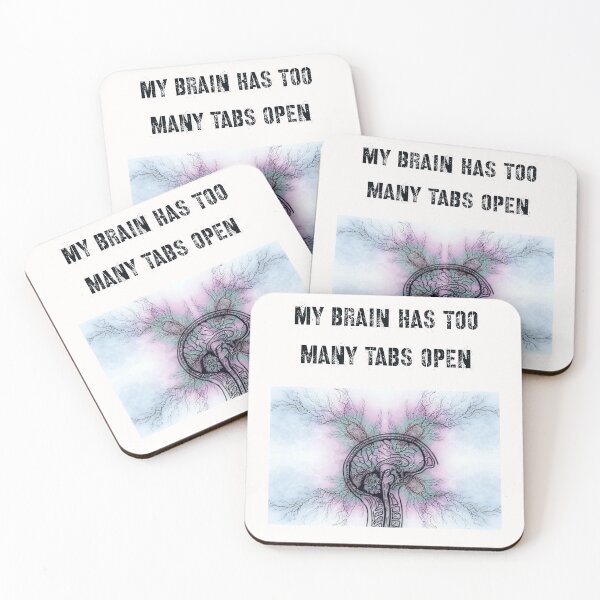 Item preview, Funny ADHD Shirt .My Brain Has Too Many Tabs Open .Neurodivergent Humor Tee designed and sold by Dasun  Max.