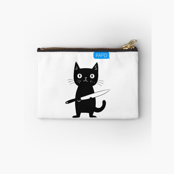 Item preview, Black Cat Text Message Bubble FAFO designed and sold by SaltedBeachPaperie.