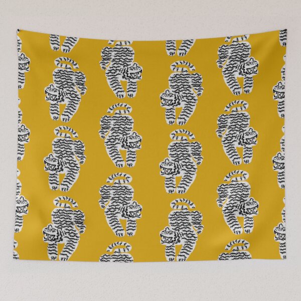 Item preview, Jungle Tiger Cat Mellow Yellow designed and sold by SaltedBeachPaperie.