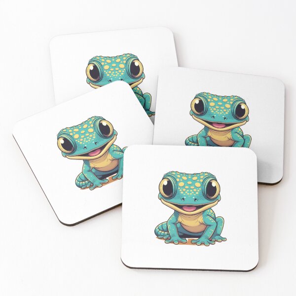 Item preview, Cute Smiling Teal Gecko designed and sold by Combat Skies.