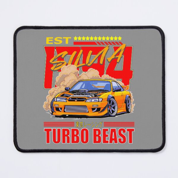Item preview, Nissan Silvia S14 Turbo Beast Drift Car Illustration - JDM Modified Japanese Tuner Art for Car Enthusiasts designed and sold by Aegy2024.