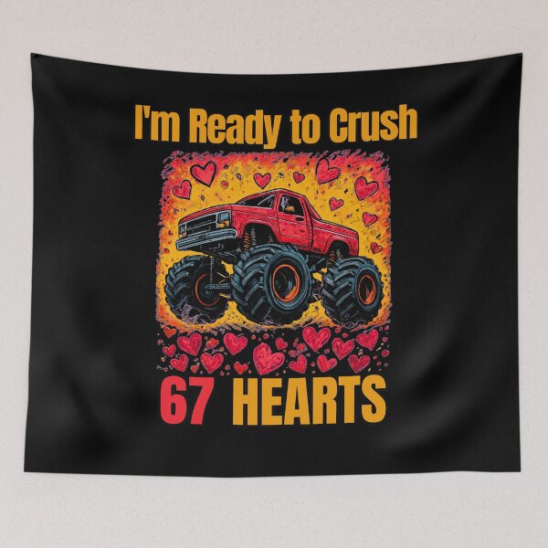 Item preview, I'm Ready to Crush 67 Hearts Illustration designed and sold by StaticMood.