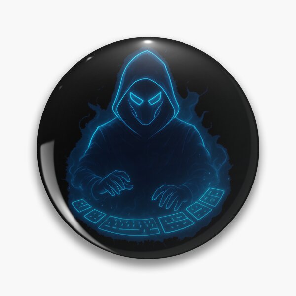 Item preview, Neon Hacker With Digital Cards (Minimal Chest Print) designed and sold by W-Rm.