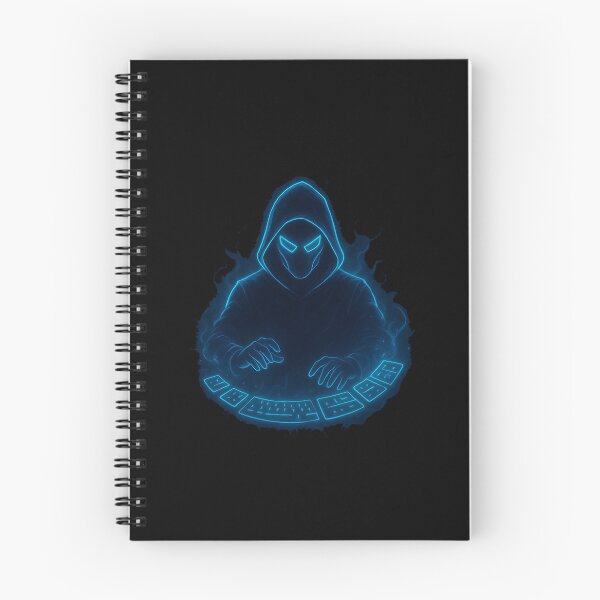 Item preview, Neon Hacker With Digital Cards (Minimal Chest Print) designed and sold by W-Rm.