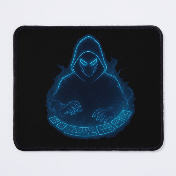 Item preview, Neon Hacker With Digital Cards (Minimal Chest Print) designed and sold by W-Rm.