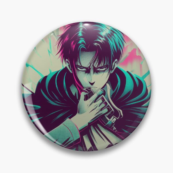 Artikelvorschau, Levi Ackerman, Neon-Titanentöter entworfen und verkauft von AnimeArsenalPrints.