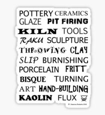 POTTERY GLOSSARY T-SHIRT Sticker