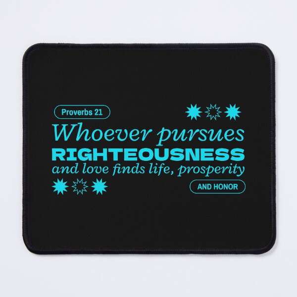 Item preview, Whoever pursues righteousness bible verse designed and sold by SNW-Collective.
