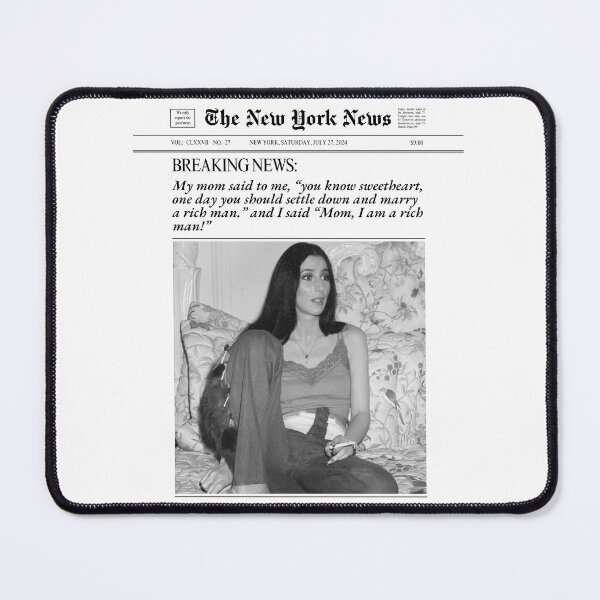 Item preview, Cher Quote Mom I Am A Rich Man designed and sold by SaltedBeachPaperie.