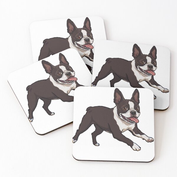 Item preview, Playful Boston Terrier Illustration  designed and sold by TheRogueStudio.