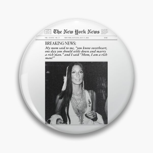 Item preview, Mom I Am A Rich Man Cher Quote designed and sold by SaltedBeachPaperie.