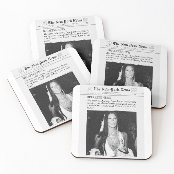 Item preview, Mom I Am A Rich Man Cher Quote designed and sold by SaltedBeachPaperie.