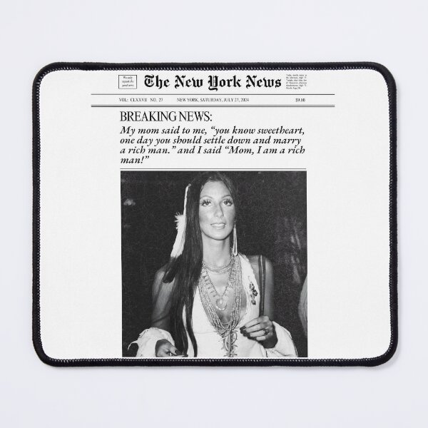 Item preview, Mom I Am A Rich Man Cher Quote designed and sold by SaltedBeachPaperie.