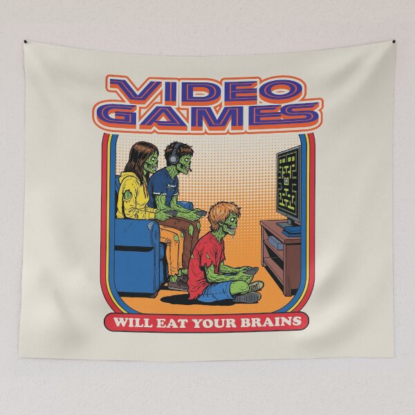 Item preview, Video Games Will Eat Your Brains Lts designed and sold by Alema Art.