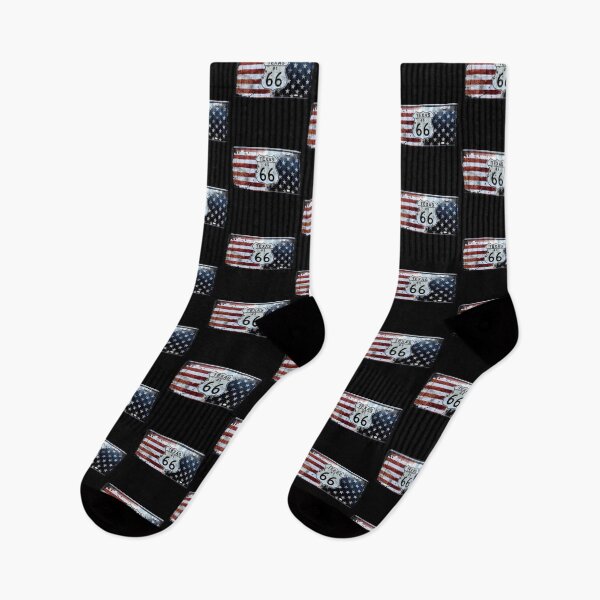 Item preview, Route 66 Texas Vintage American Flag License designed and sold by Oniyasha.