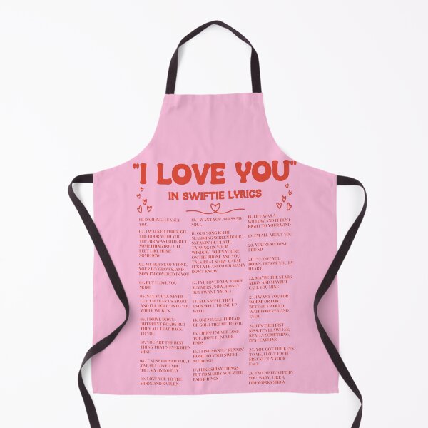 Item preview, I Love You in Swiftie Lyrics - Pink, Red designed and sold by SaltedBeachPaperie.