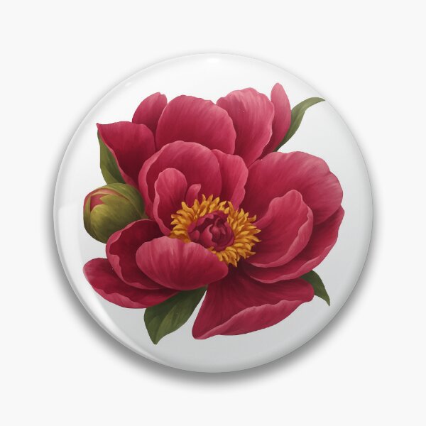 Item preview, Pink peony with a bud designed and sold by VitSArt.