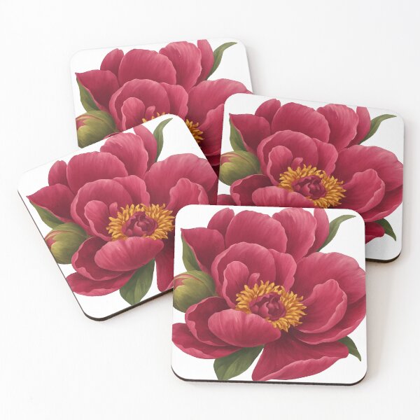 Item preview, Pink peony with a bud designed and sold by VitSArt.