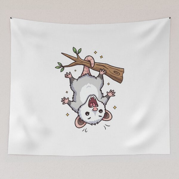 Item preview, Screaming Possum Hanging Upside Down Anxiety Humor Art designed and sold by ARTReMi.