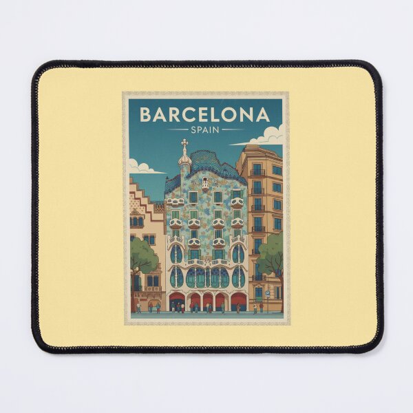 Item preview, Barcelona Vintage Travel Art - Casa Batlló - Spain designed and sold by Wanderprintt.